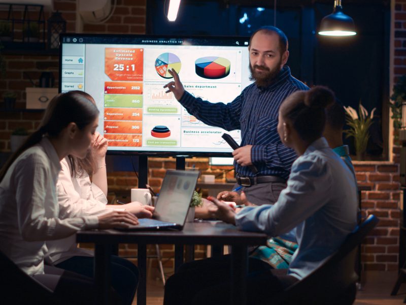 company-employee-presenting-analytics-research-business-meeting-showing-statistics-digital-board-marketing-revenue-report-presentation-diverse-team-planning-sales-strategy-tripod-shot Company employee presenting analytics research in business meeting, showing statistics on digital board. Marketing revenue report presentation, diverse team planning sales strategy. Tripod shot. SSUCv3H4sIAAAAAAAAA01Su47bMBD8F9YmIj5FurwiXYD0hxRLcnlHnCwaIpXDwdC/ZyXbSVjtY7g7mNkbK4mdWcjODC4m7pRPXEtjOdioufRgYXAiezmyE0vQkZ2FUlJ7670zTuuB3okFaCWy842VaVpbX6CXOrMzdRacEy5HiKn0uhSYKNtOrHXoa8NG3yiLNPuNukf+nPd62+tE8GVtZcbWvn0vM8wRiUxbAzV+Yr1OyLbTE/koPPs/Sos4TTBjXdt/sL8Atv06MXjDOX7tRLad8YRw8HplOUZrRqu5JgW4tookghQ5Cmu1AeEQLI3CMcsok+BSeeDaYOYQbeLgfRJBIrgUCDYEIaK2hmtMimsRFSd1gY9DSmYQqJ3dpw3WZJ8SLRUKuR4yLc3BcNBB6t0hKQzBZE4DABoeQXlOTtA+BWSaTTEPSZKLbueWpUcRiVvUgesUHA9OI1fBeQRFuFHsS12CkHPkg5Z0AlEFDuQ0t0qa4A14yJGRVB+fHZfLw7Ta33dvSdS6zn35ugs71XqFQCacM0wNT+wdWiNAehTo43UpscxvD+vpYurlHs+178of/vQaP0p6rLpfy3uh6r7nxtbrVCFh2uNLiUs98Fc6PzpROyqnx2Ew2+HzpfR+IA97fxf8/Ddo27Y/aGgJfAYDAAA=